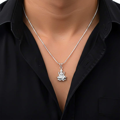 Silver Mata Laxmi Mahalaxmi Silver Religious Pendant