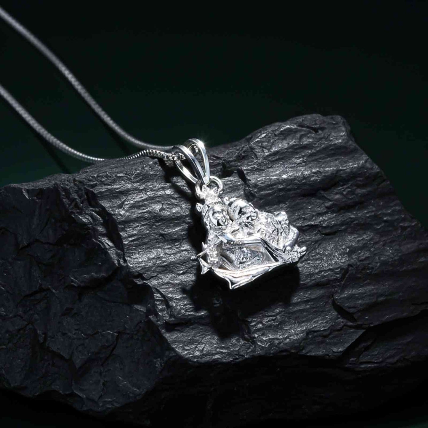 Silver Lord Radha Krishna Love Silver Pendant