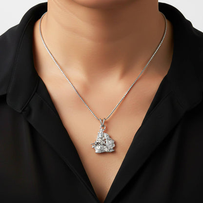 Silver Lord Radha Krishna Love Silver Pendant