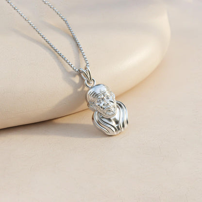 Silver Sai Baba Statuary Healing Pendant