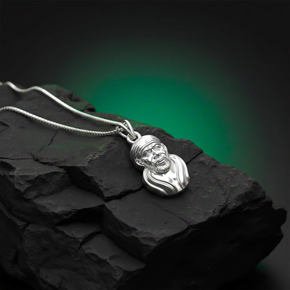 Silver Sai Baba Statuary Healing Pendant