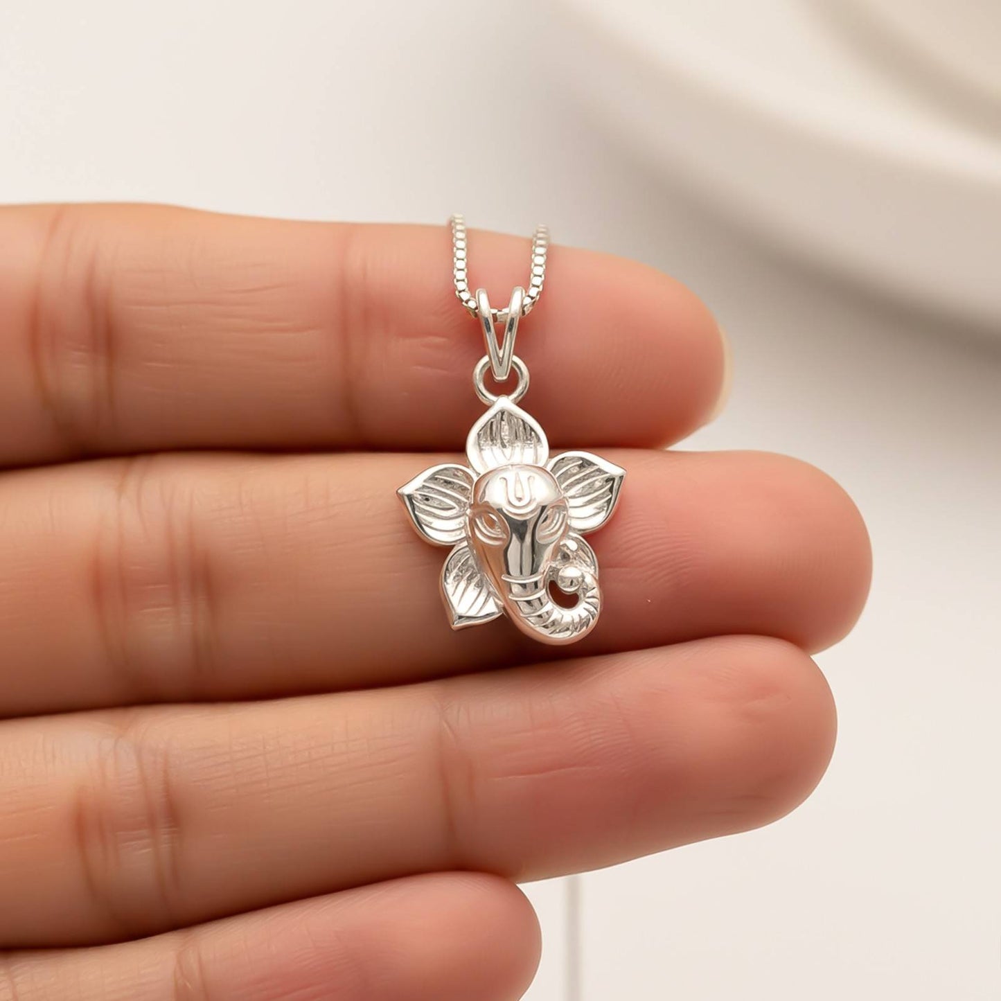 Silver God Vighnharta Ganpati Pendant