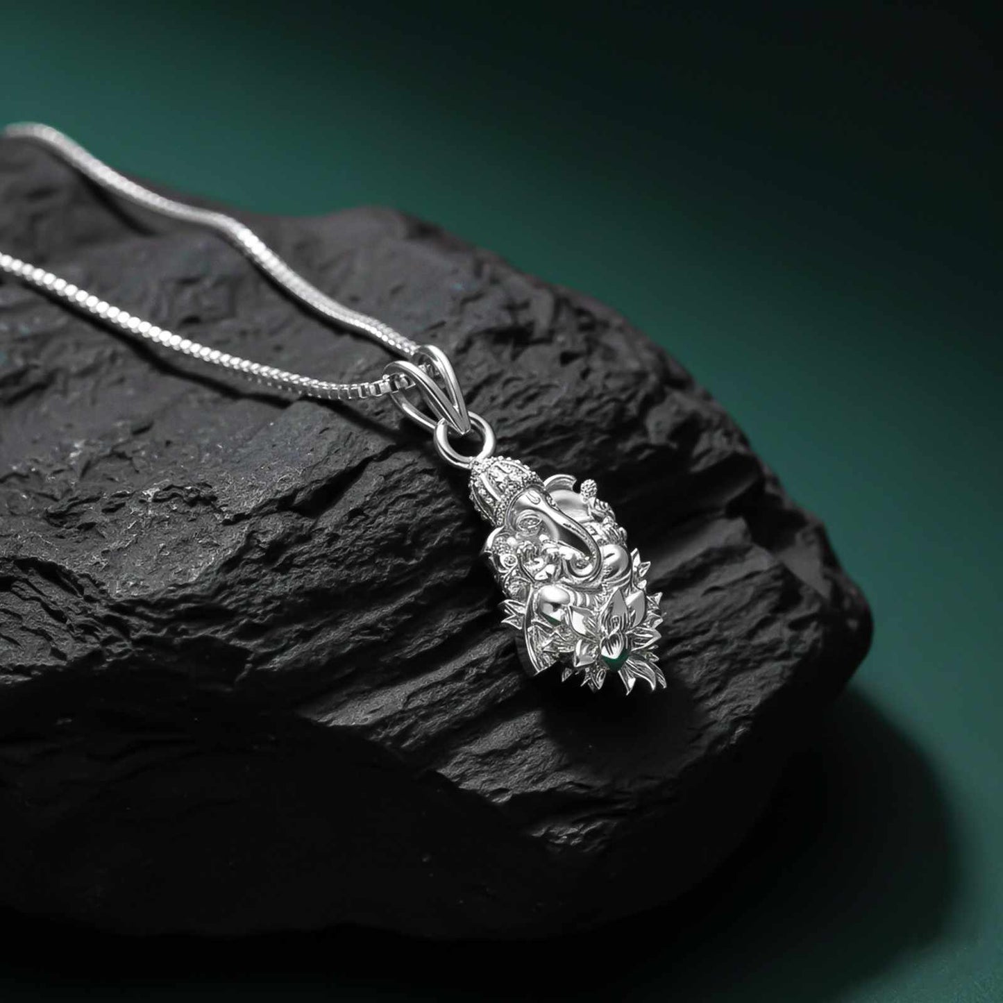 Silver Lord Ganesha Pendant For Blessing