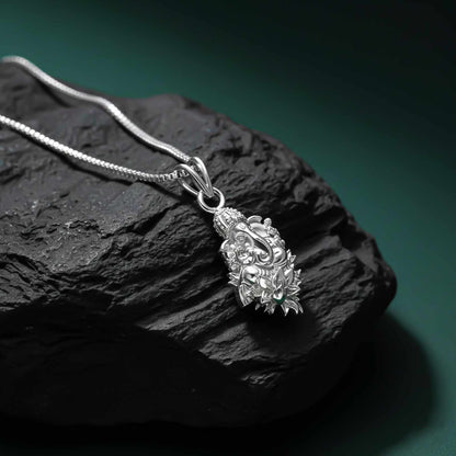 Silver Lord Ganesha Pendant For Blessing