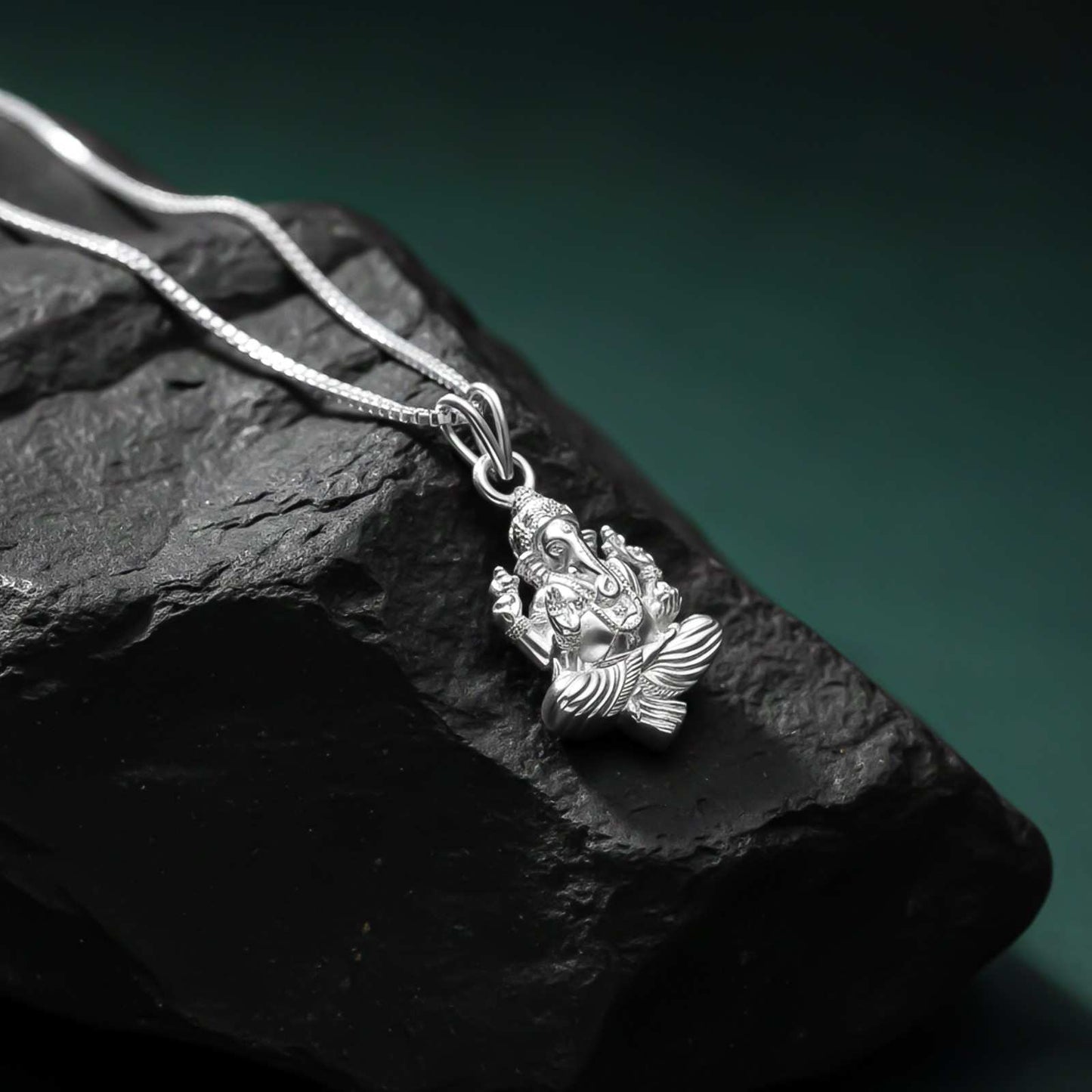 Sterling Silver God Ganesha Pendant
