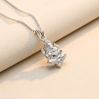Sterling Silver God Ganesha Pendant