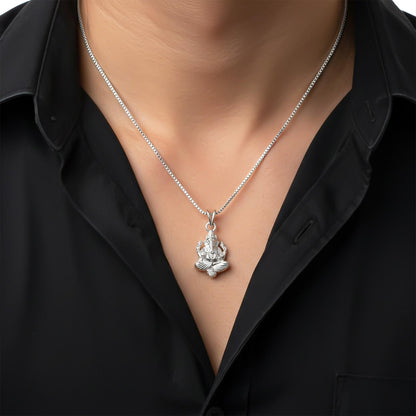 Sterling Silver God Ganesha Pendant