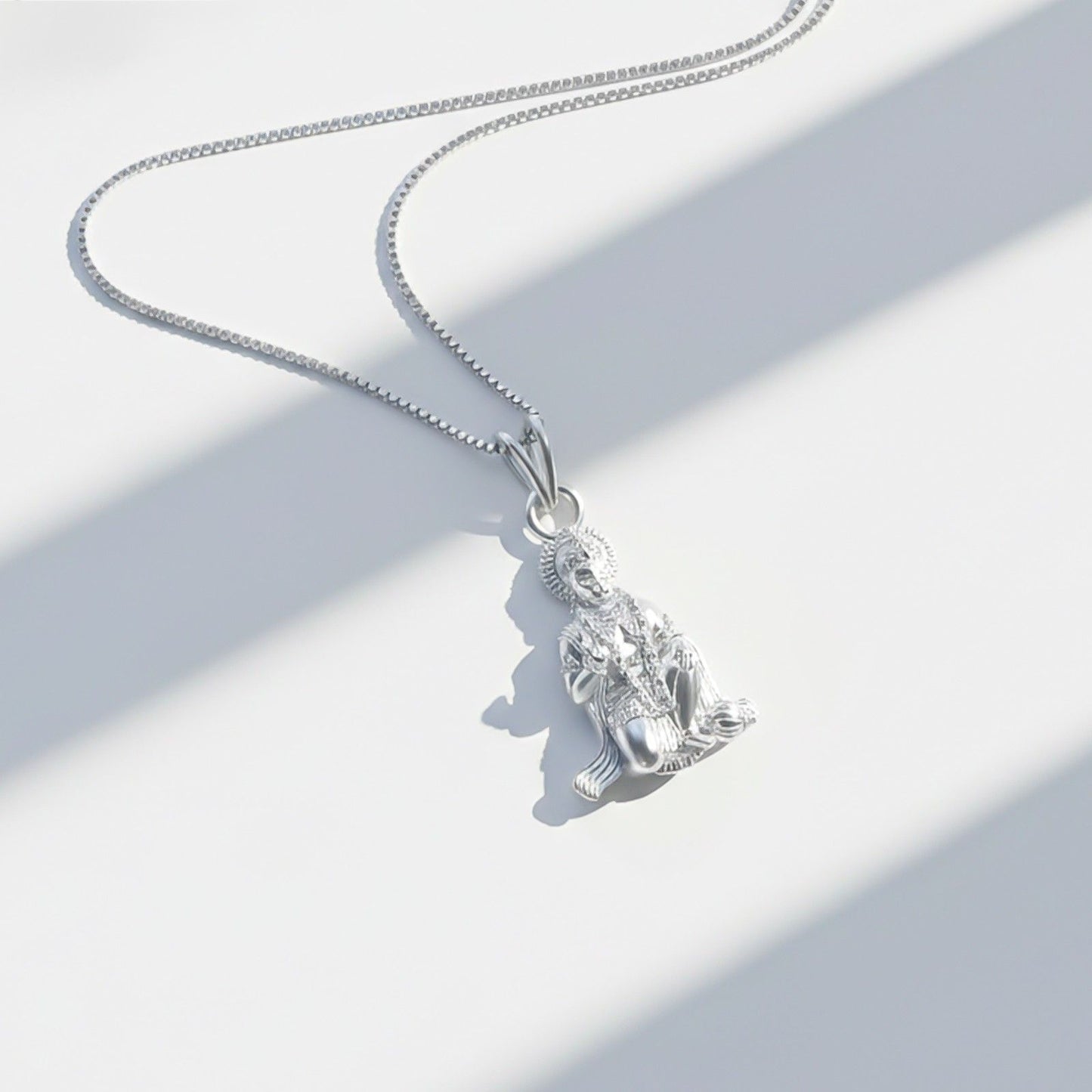 Silver God Bajrang Bali Hanuman Pendant