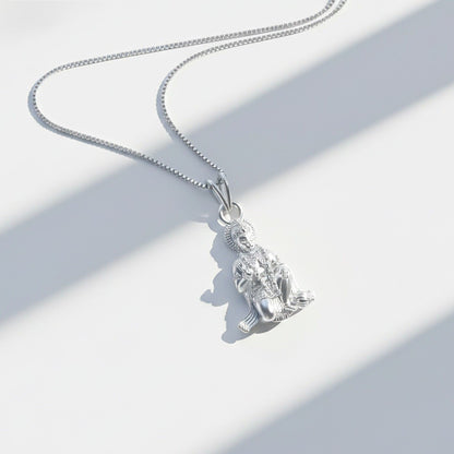 Silver God Bajrang Bali Hanuman Pendant