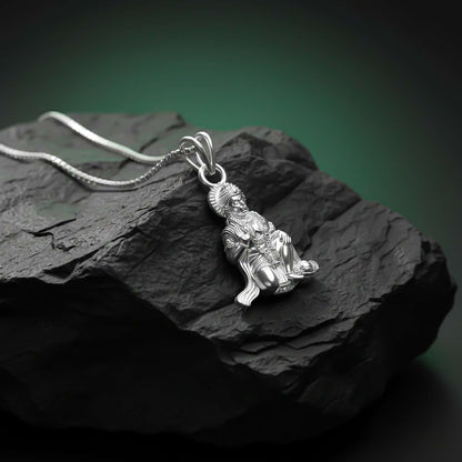 Silver God Bajrang Bali Hanuman Pendant