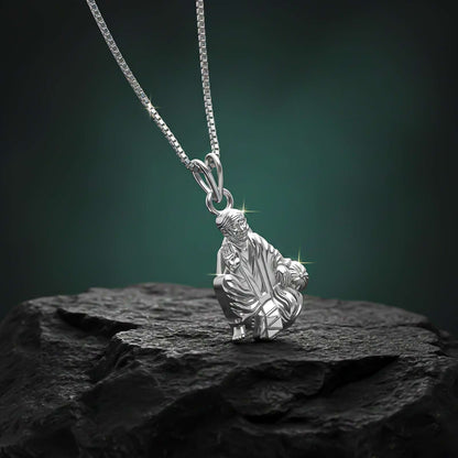 Silver Shree Sai Baba Pendant