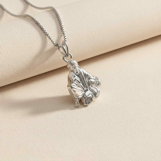 Silver Shree Sai Baba Pendant