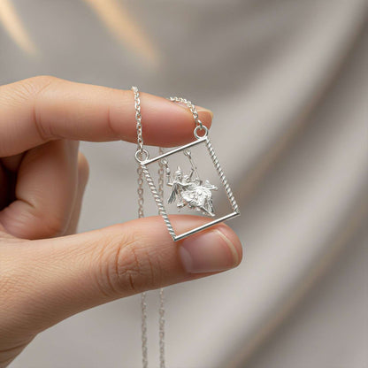 Silver Lord Radha Krishna Love Pendant