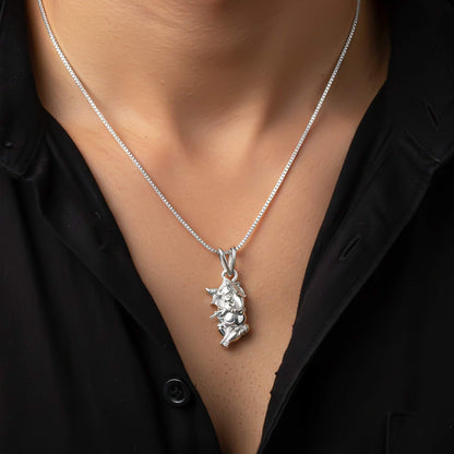 Silver God Ganesha Silver Pendant In Krishna Avatar