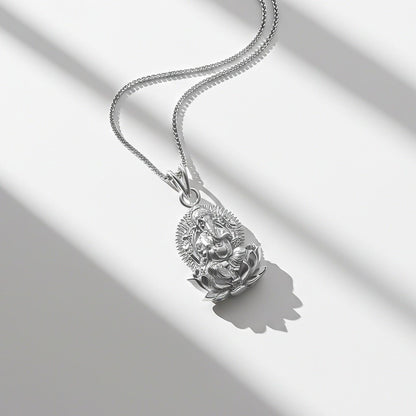 Silver God Shree Ganesha Pendant