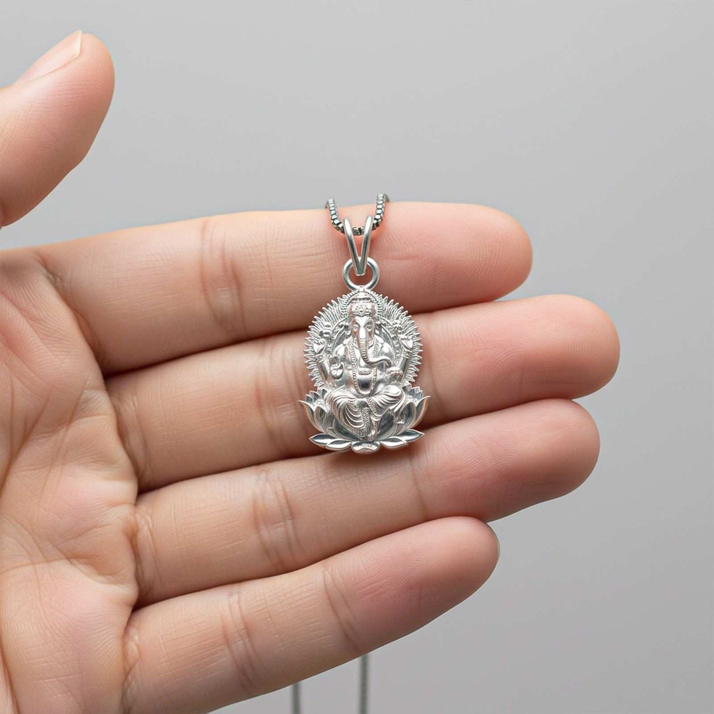 Silver God Shree Ganesha Pendant