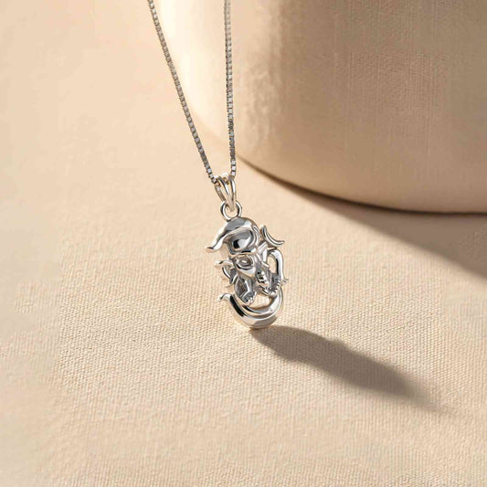 Silver OM Ganesha Pendant