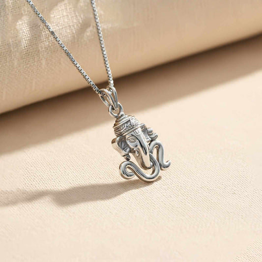 Silver OM Ganesha God Pendant
