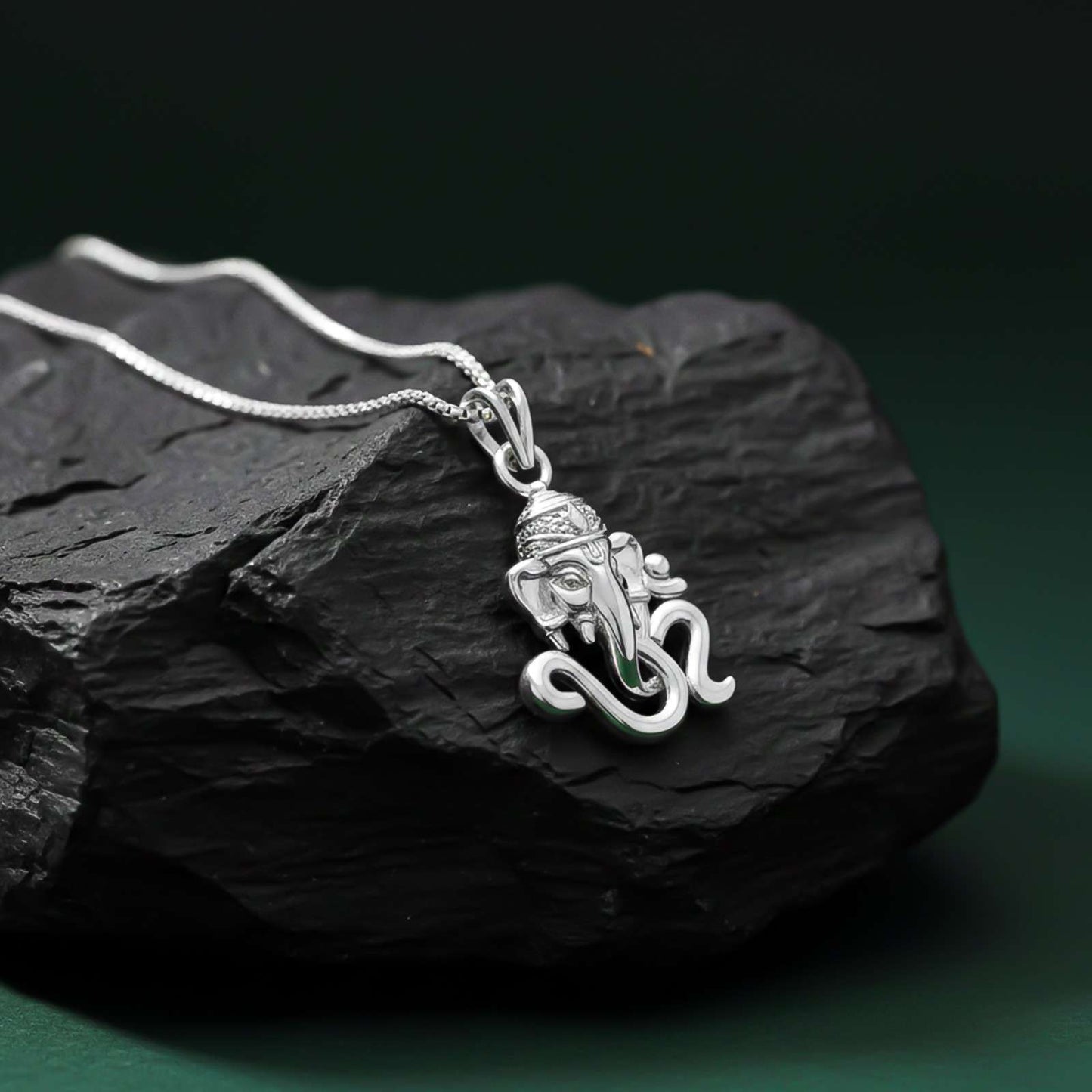 Silver OM Ganesha God Pendant