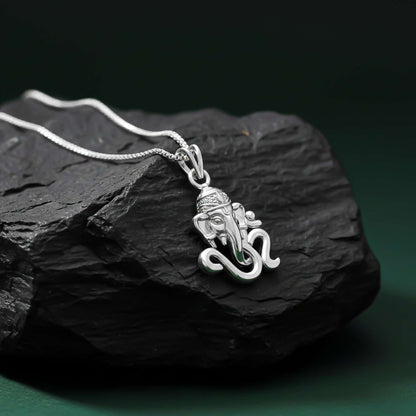 Silver OM Ganesha God Pendant