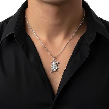Silver Maha Bajrangbali Pavanputra Hanuman Pendant