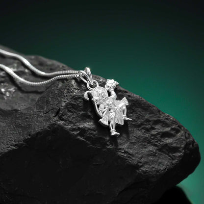 Silver Maha Bajrangbali Pavanputra Hanuman Pendant
