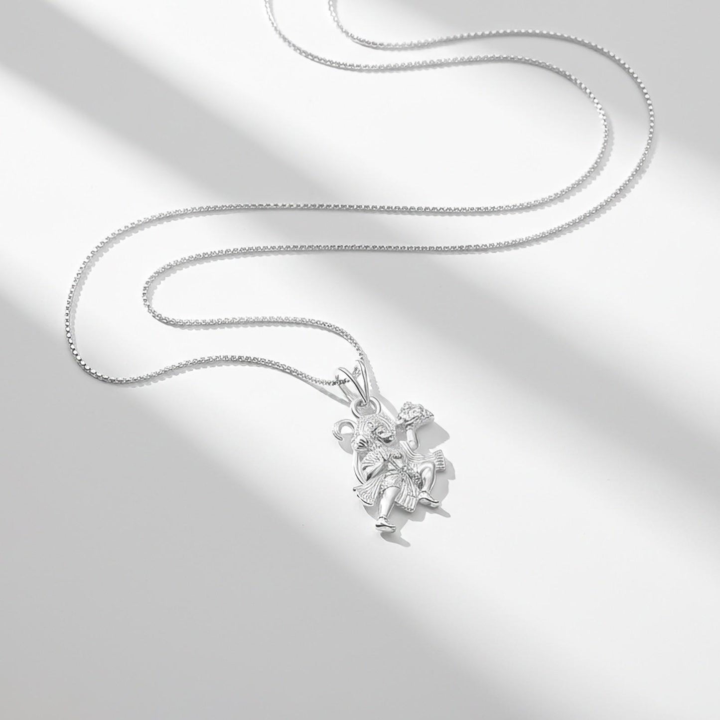 Silver Maha Bajrangbali Pavanputra Hanuman Pendant