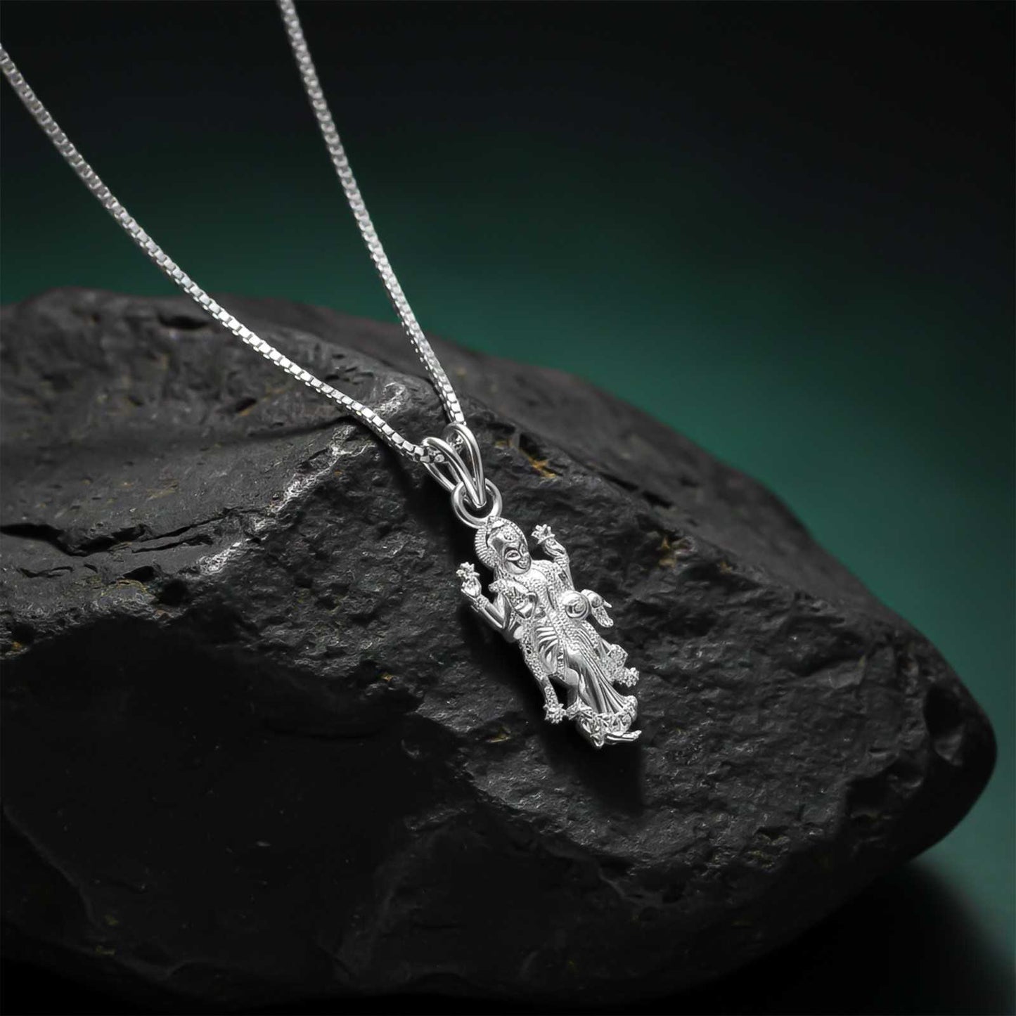 Silver Devi Laxmi God Pendant