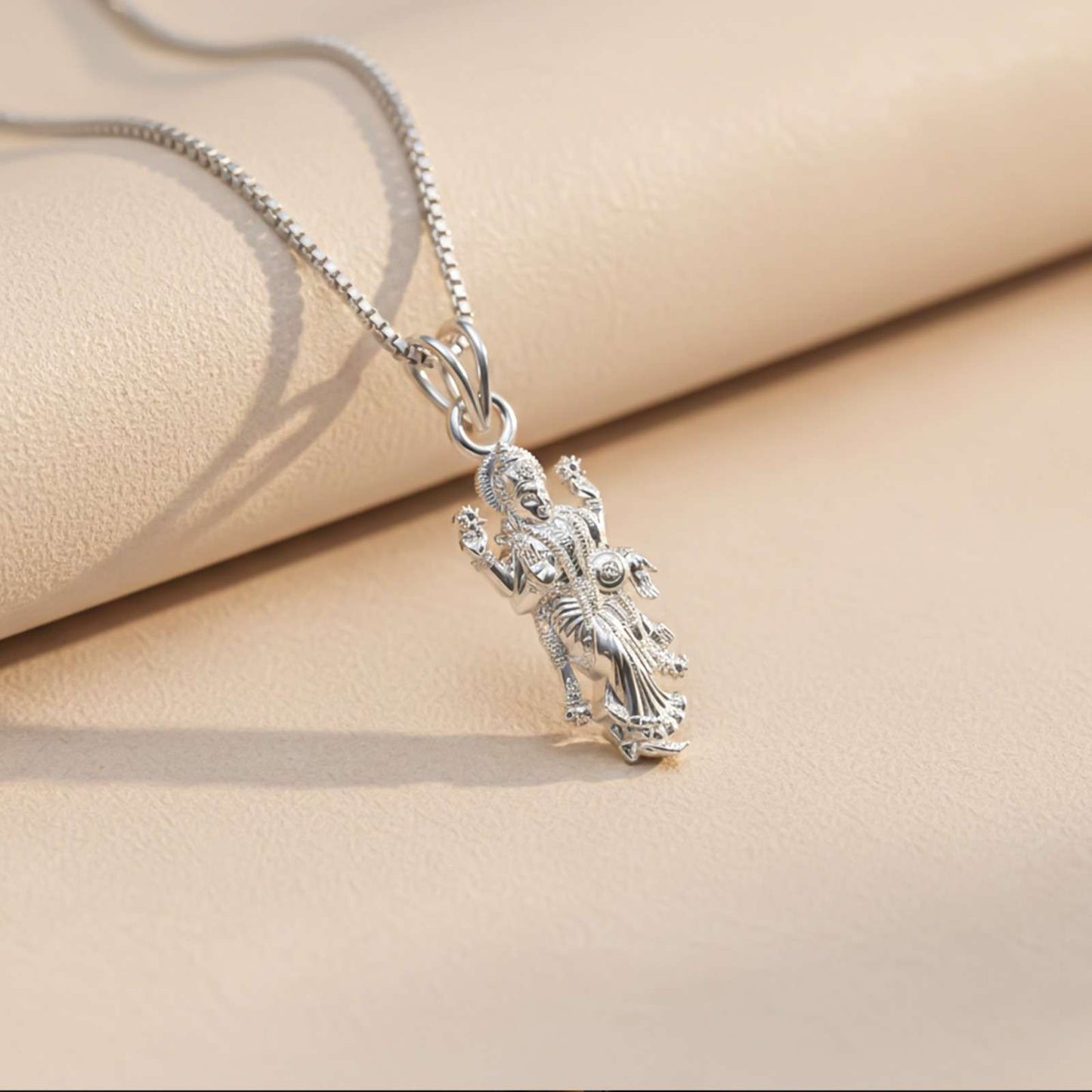 Silver Devi Laxmi God Pendant