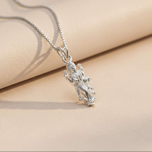 Silver Devi Laxmi God Pendant