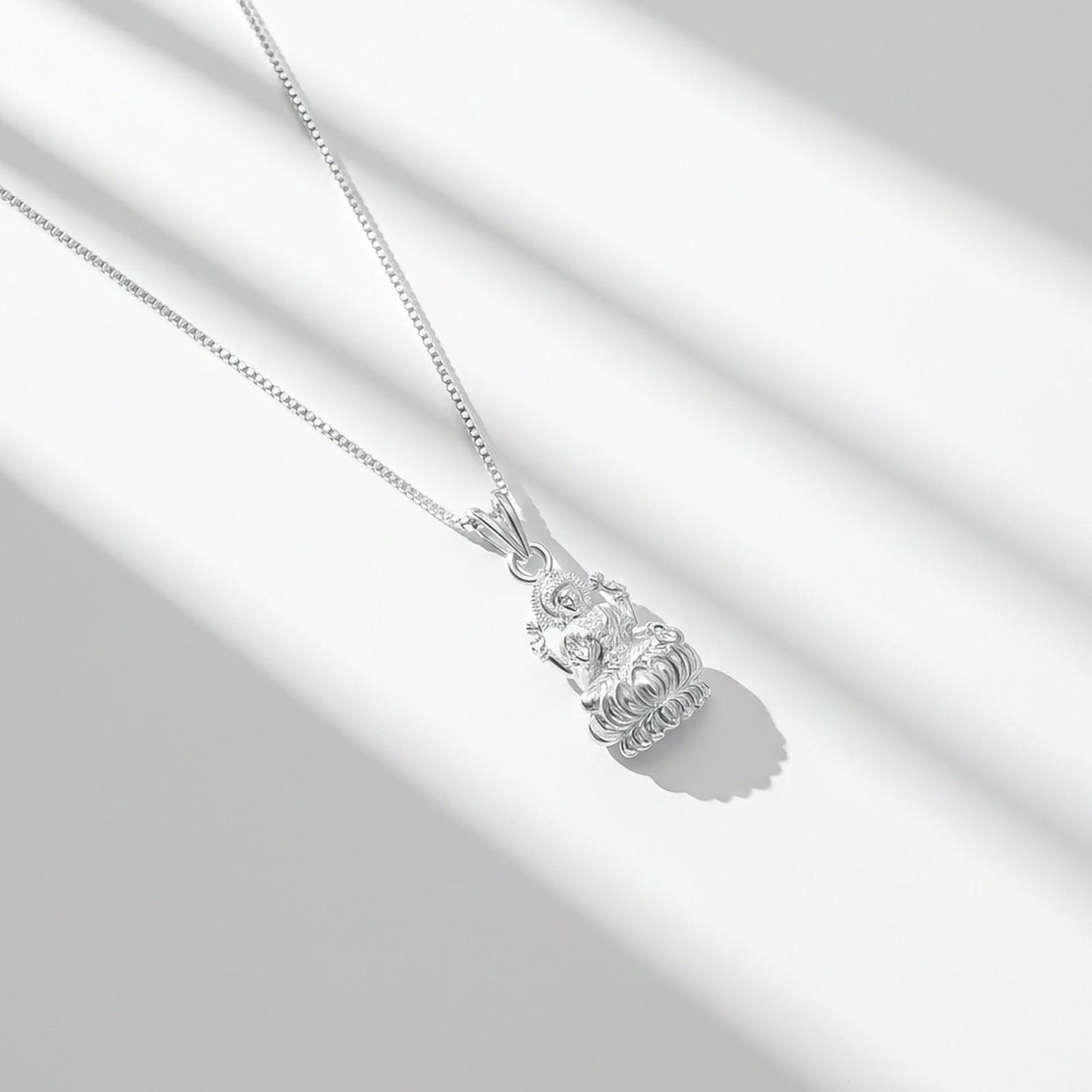 Silver Lakshmi God Hindu Pendant