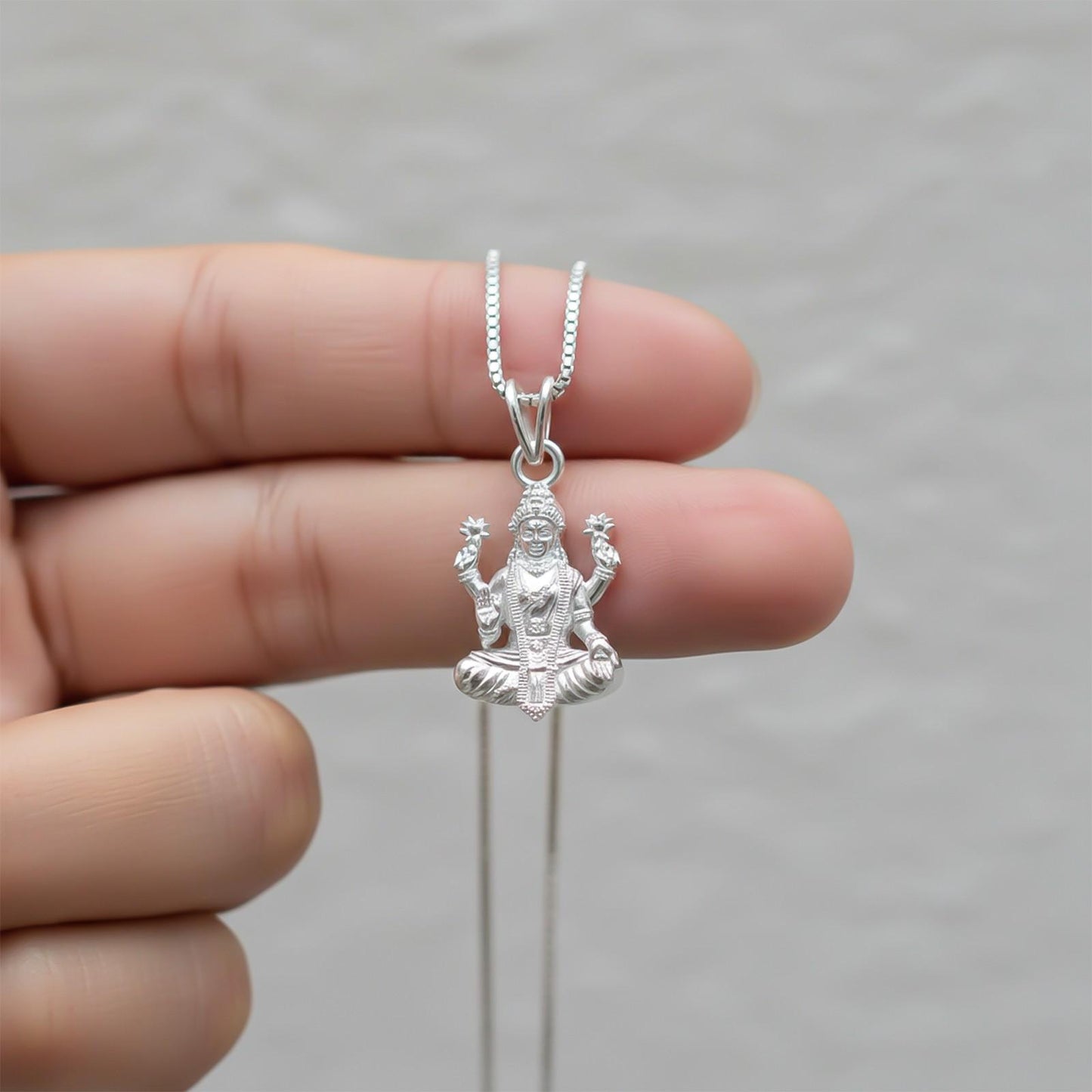 Silver Maa Lakshmi Mataji Pendant