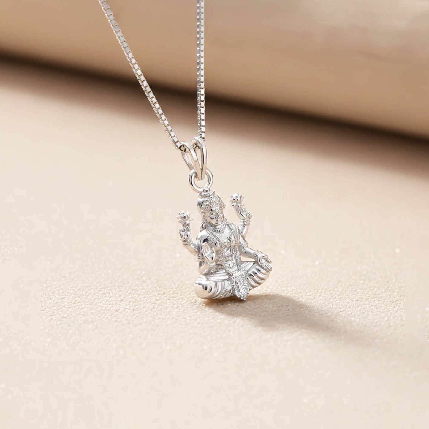 Silver Maa Lakshmi Mataji Pendant