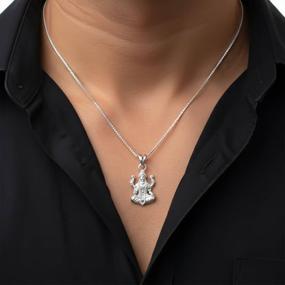 Silver Maa Lakshmi Mataji Pendant