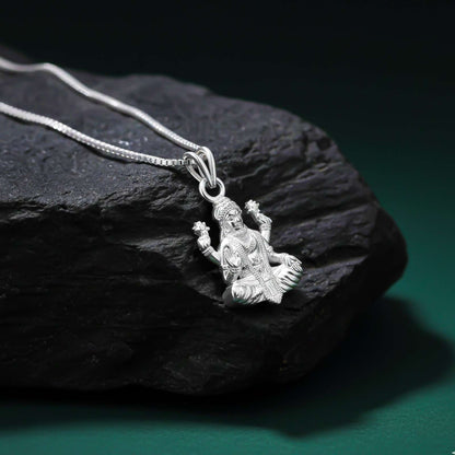 Silver Maa Lakshmi Mataji Pendant