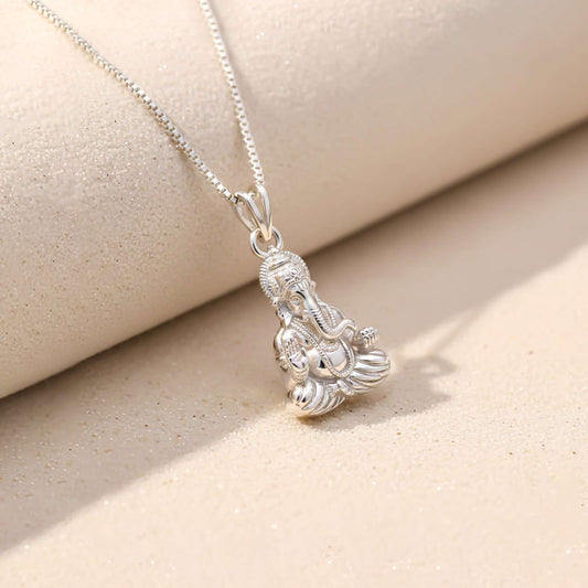 Silver Ganpati Bappa Silver Pendant