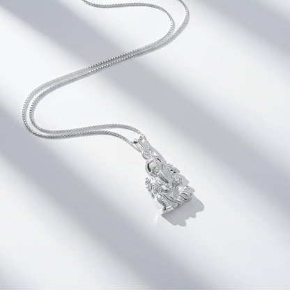 Silver God Ganesha Idol Pendant