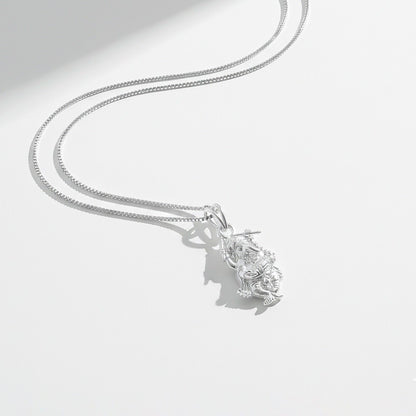 Silver God Ganesha Dancing Sterling Silver Pendant