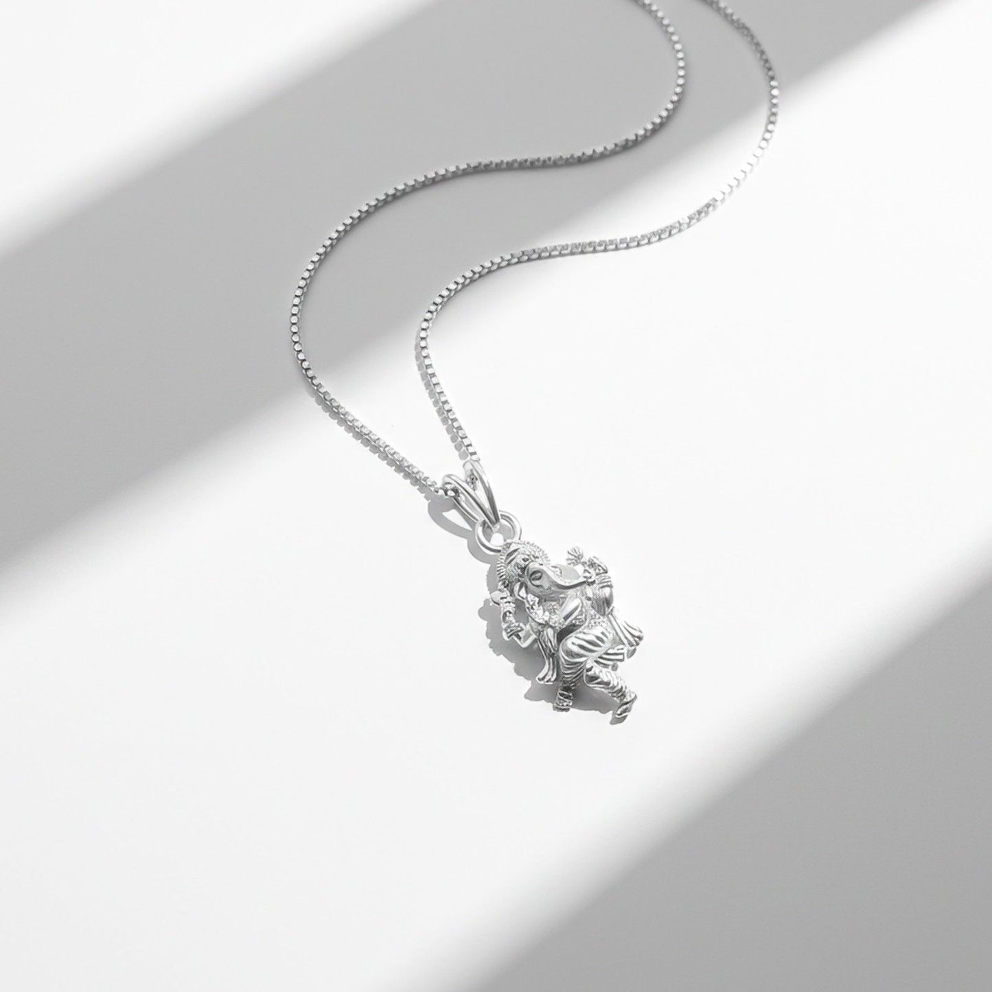Silver God Ganesha Blessing Silver Pendant