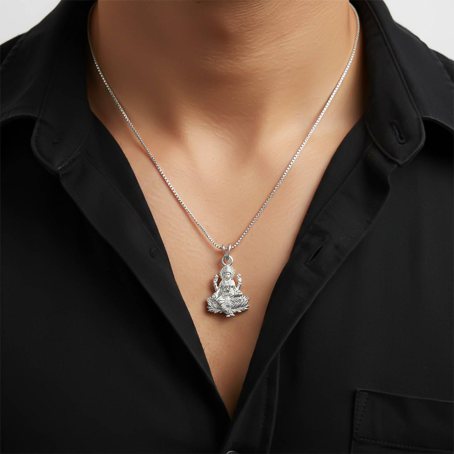 Silver Mata Laxmi Silver Pendant
