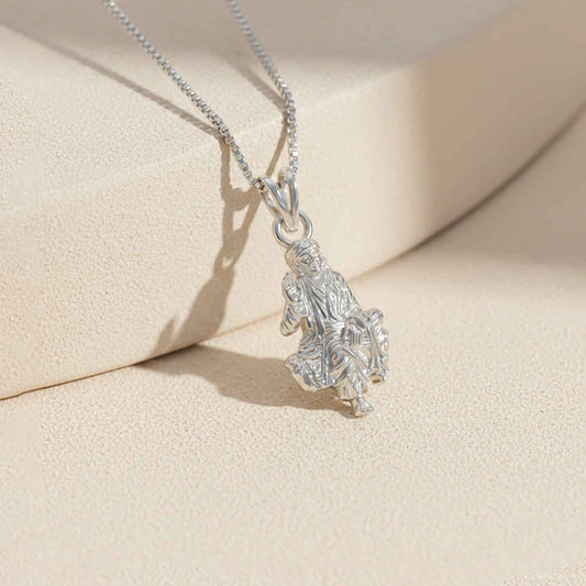 Silver Shirdi Sai Baba Blessing Pendant