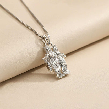 Silver Radha Krishna Gift Pendant