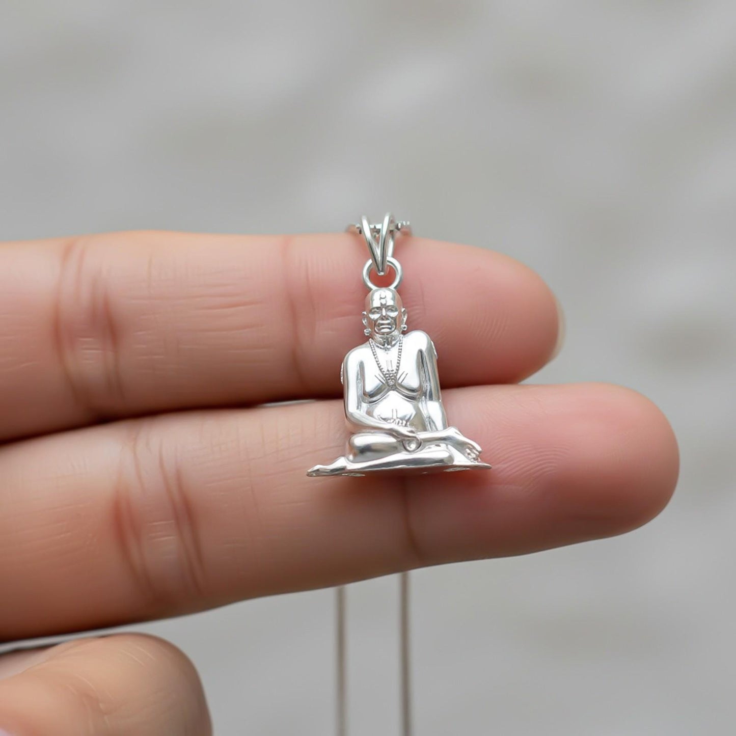 Silver Akkalkot Shree Swami Samarth Pendant