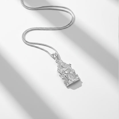 Silver Lalbagcha Raja Idol Silver Pendant