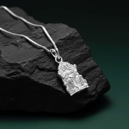 Silver Lalbagcha Raja Idol Silver Pendant