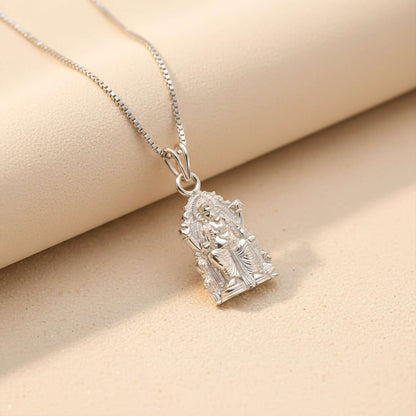 Silver Lalbagcha Raja Idol Silver Pendant