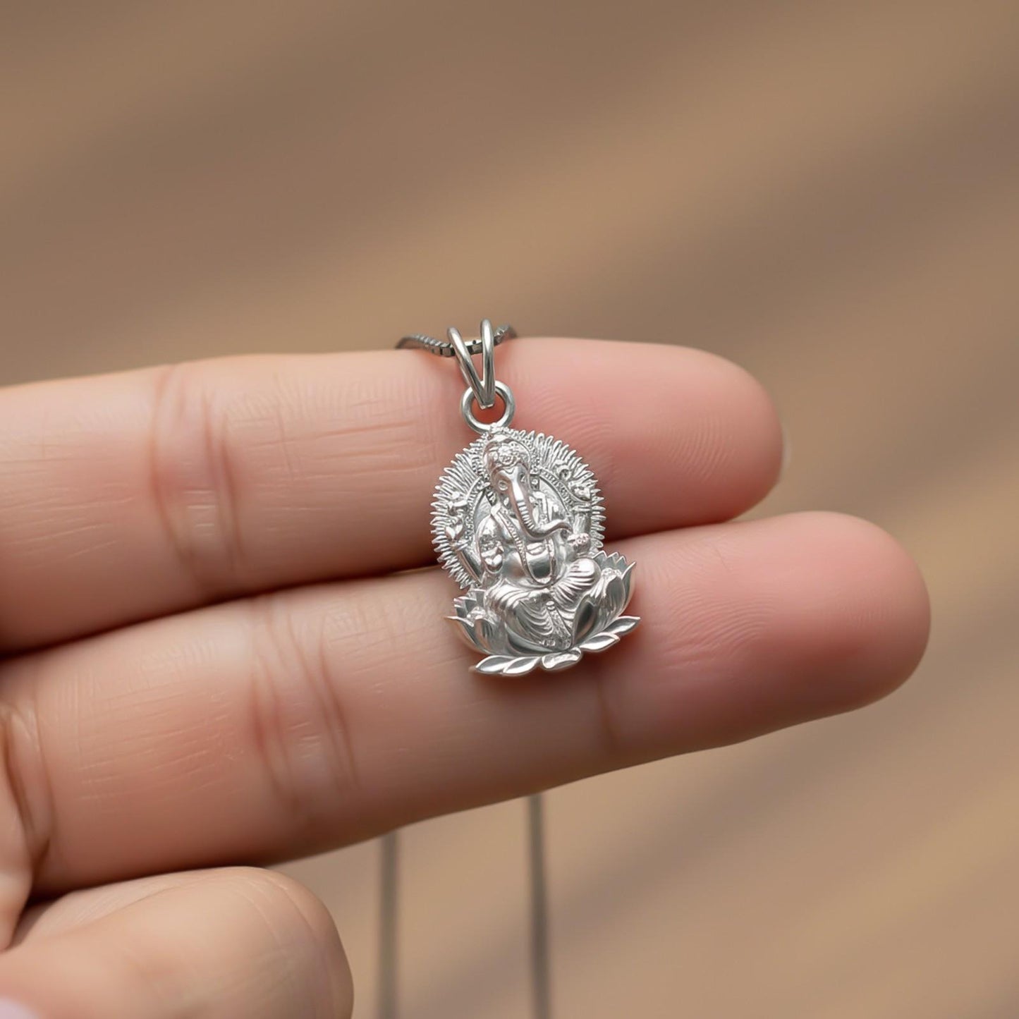 Silver Lord Ganesha Ganpati Pendant