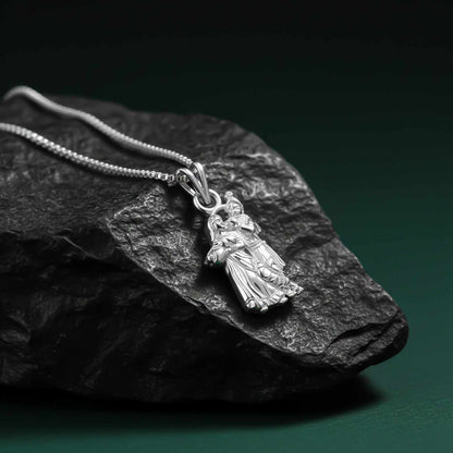 Silver Love of Radha Krishna Pendant for gift