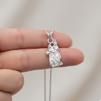 Silver Love of Radha Krishna Pendant for gift