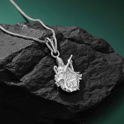 Silver Maa Saraswati With Veena Pendant